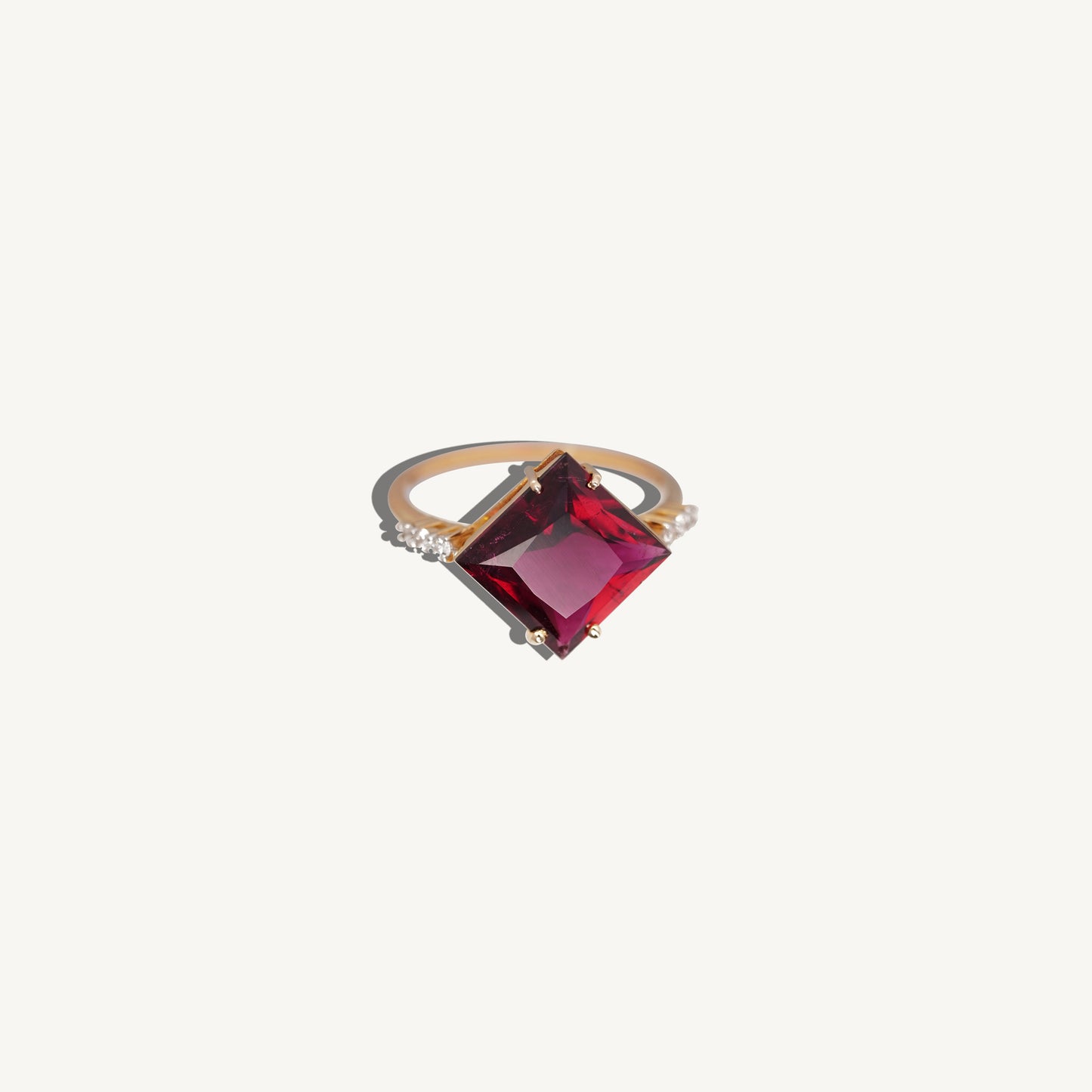 Gold and Garnet Statement Ring
