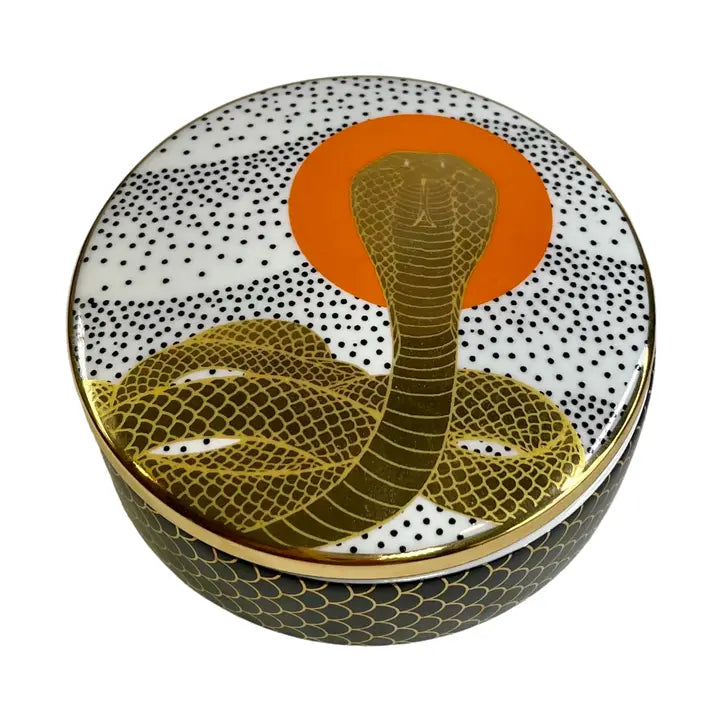 Cobra Dawn Ceramic Trinket Box