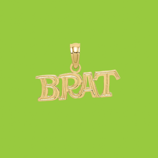 Brat gold charm