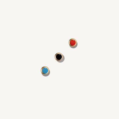 Galaxy Gold & Enamel Studs