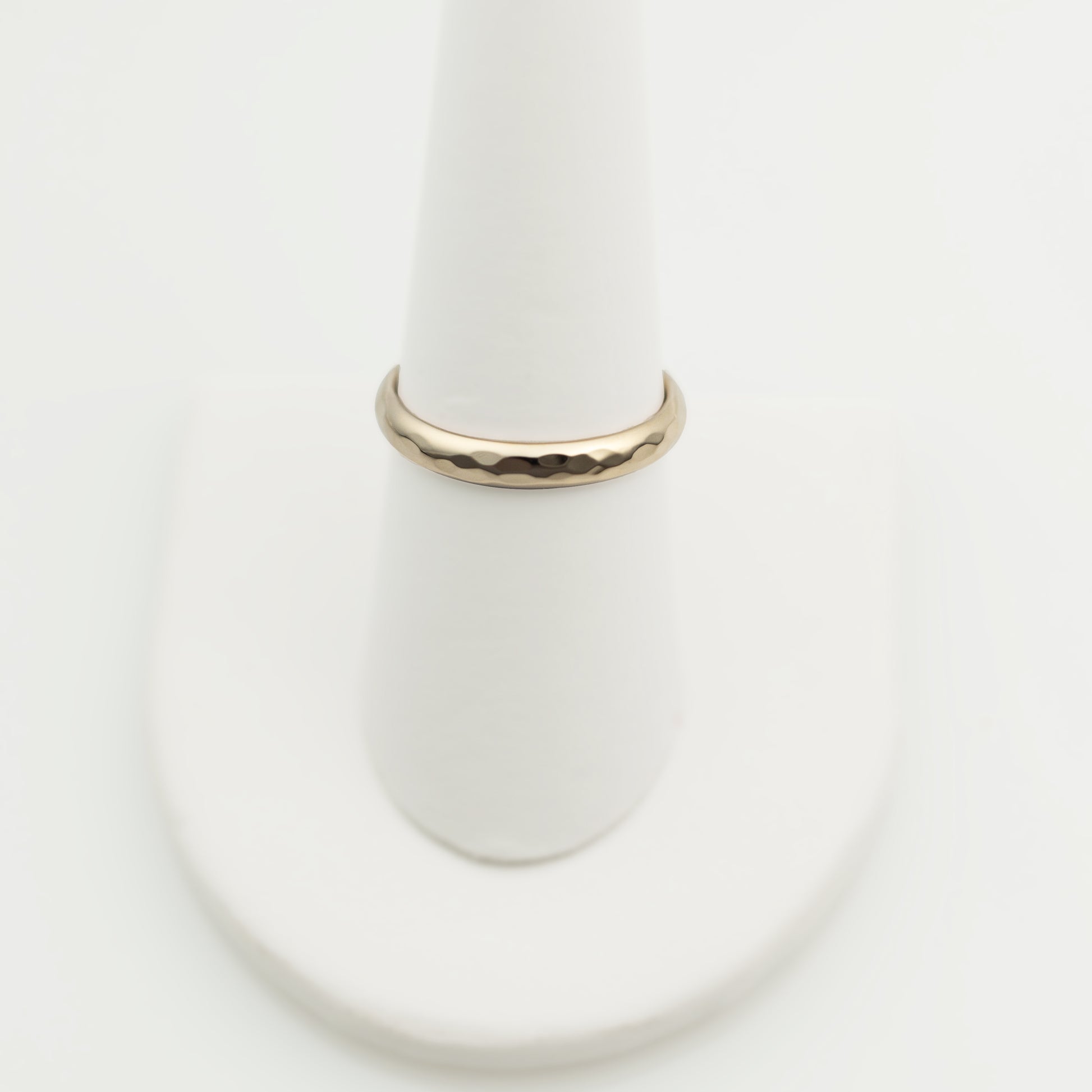 hammered 14k gold ring