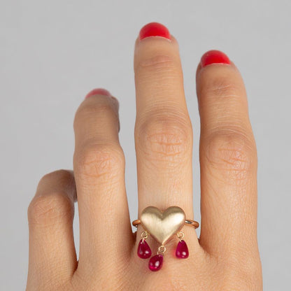 14k gold ruby ring