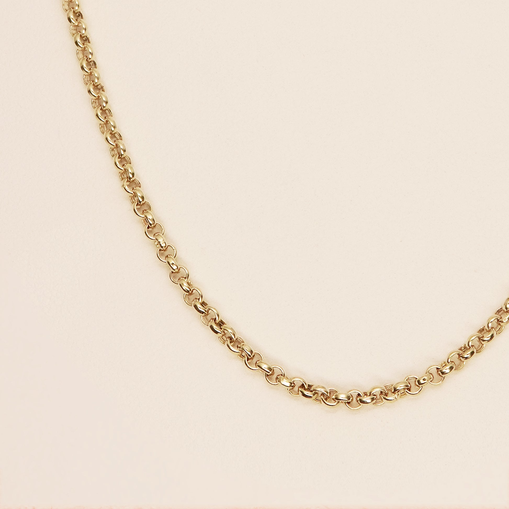 14k Yellow Gold Rolo Necklace