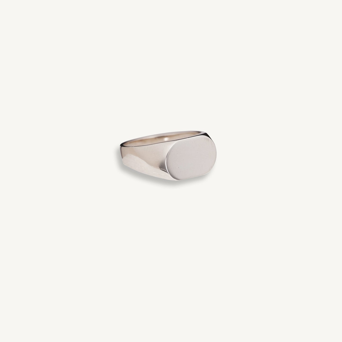 Silver Oval Signet Ring