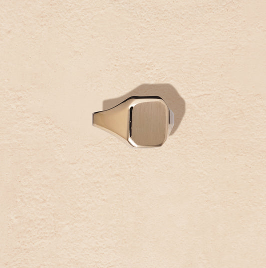 Square Gold Signet Ring