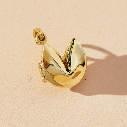 Fortune Cookie 14K Gold Charm