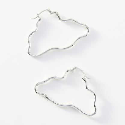 Fluffy Cloud Silver Earrings