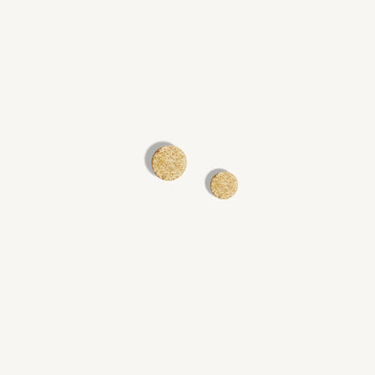 Hammered 14k Yellow Gold Stud Earrings