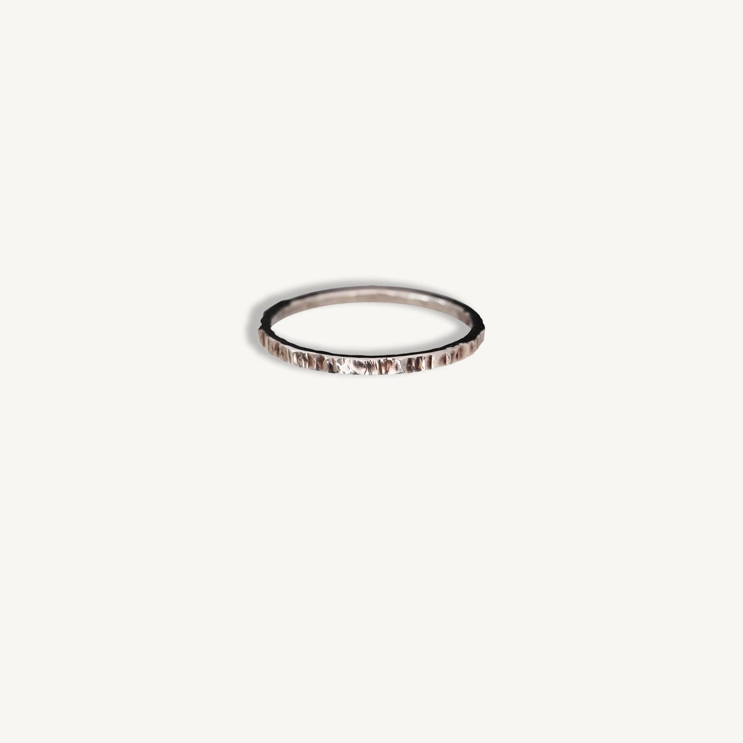 Textured Silver Stacking Ring