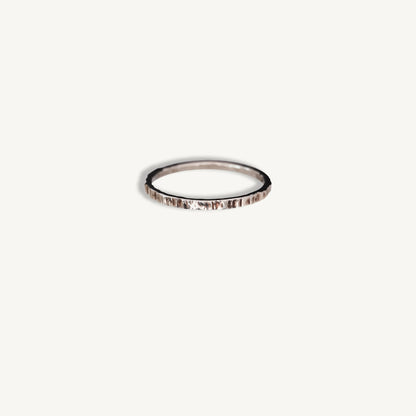 Textured Silver Stacking Ring