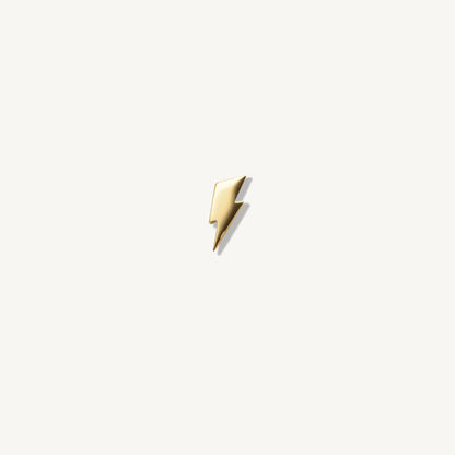 14K Yellow Gold Lightning bolt Earring