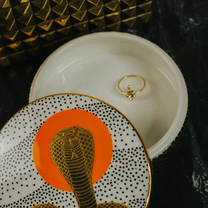Cobra Dawn Ceramic Trinket Box