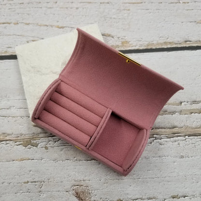 Portable For Granular Velvet Jewelry Box