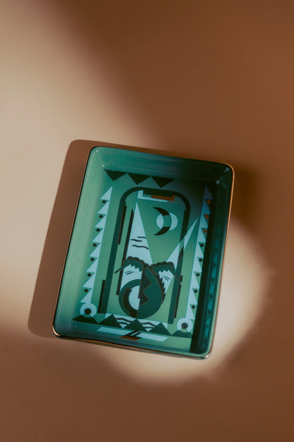 Deco Seahorse Ceramic Tray
