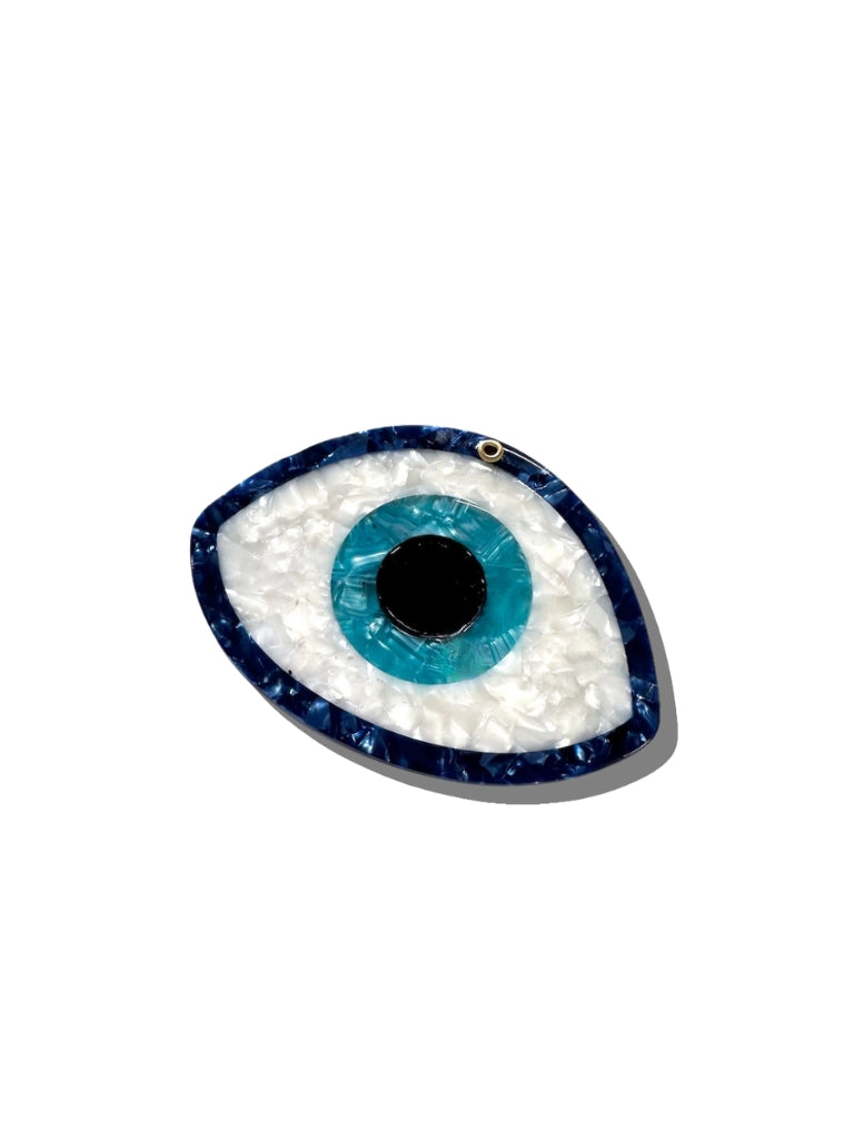 Hand-Painted Evil Eye Compact Mirror | Eco-Friendly