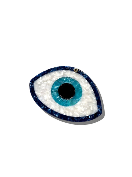 Hand-Painted Evil Eye Compact Mirror | Eco-Friendly