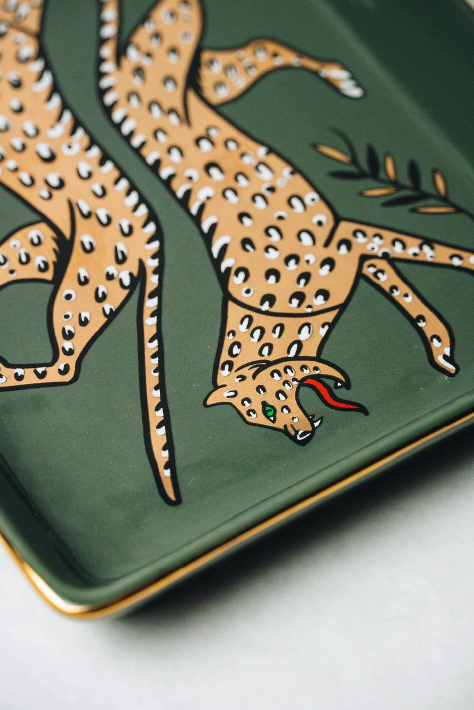 Duo Leopard Ceramic Tray