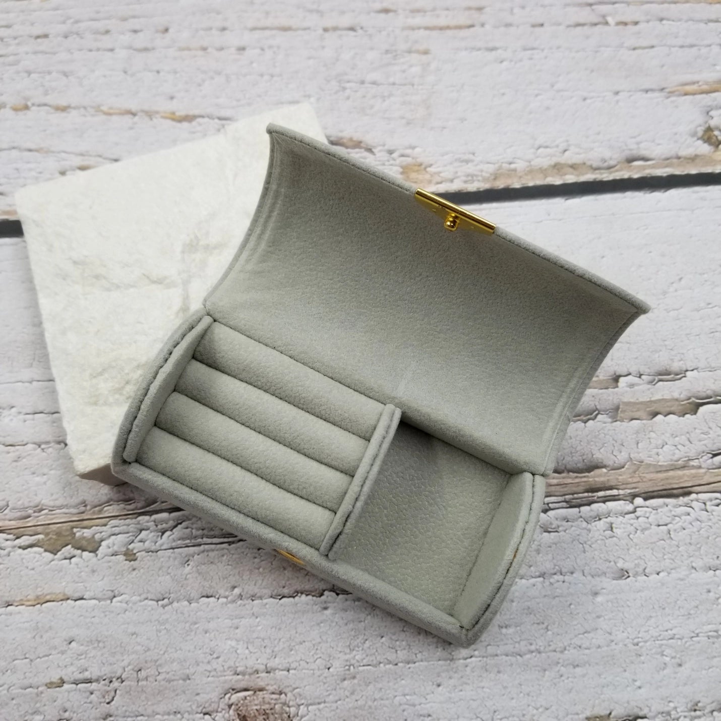 Portable For Granular Velvet Jewelry Box