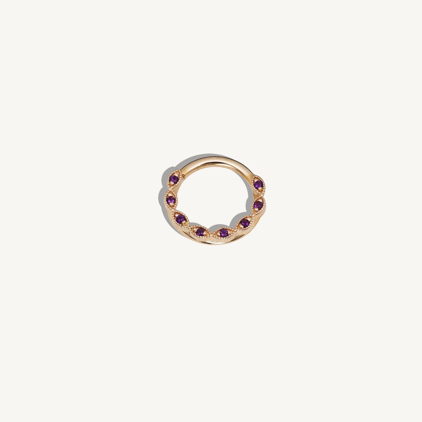 Violet Seam Ring with Amethysts