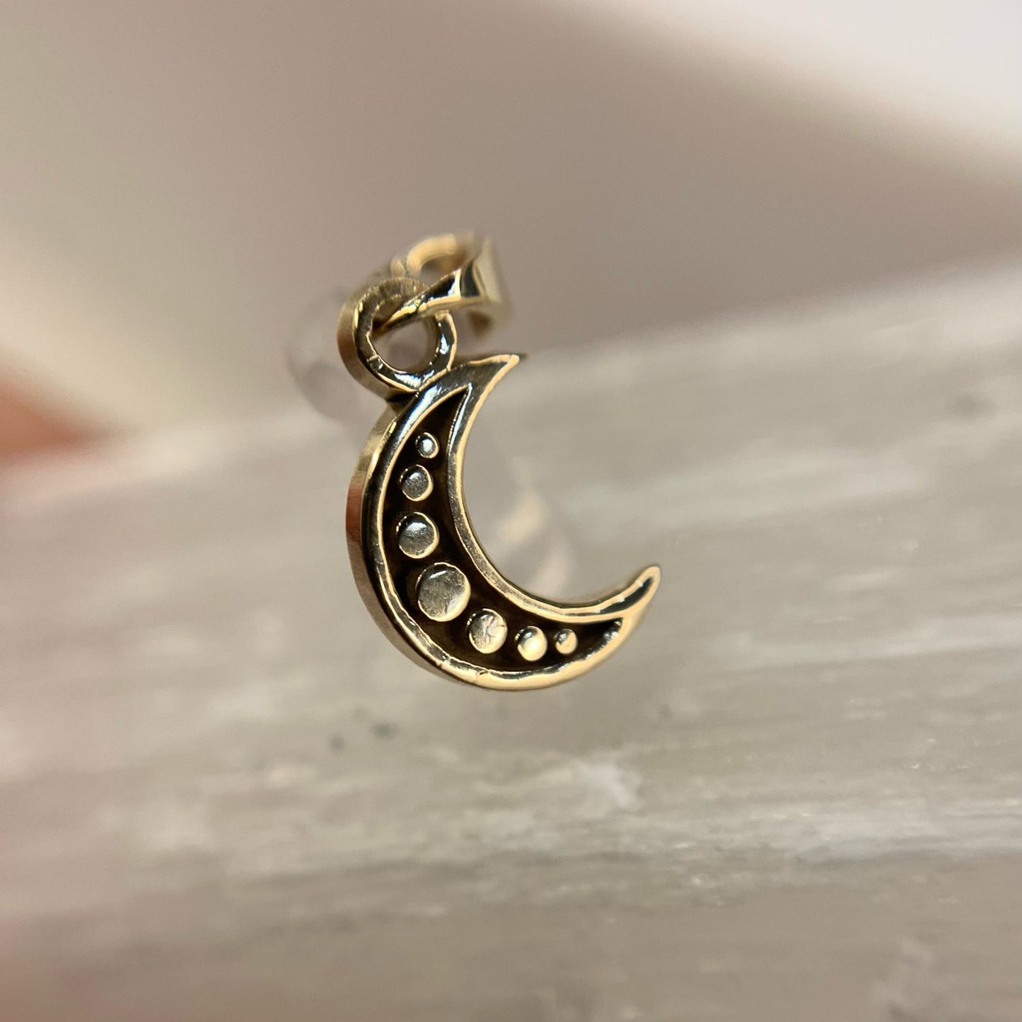 Moon Phases Gold Pendant