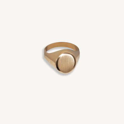 Oval Gold Signet Ring