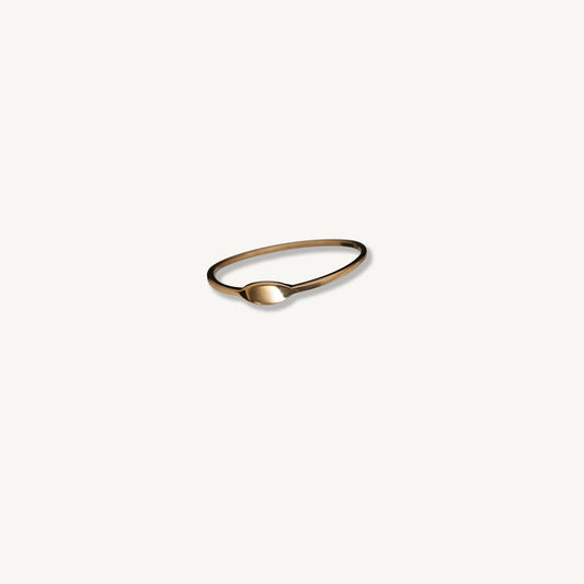 Oval 14k Yellow Gold Signet Ring